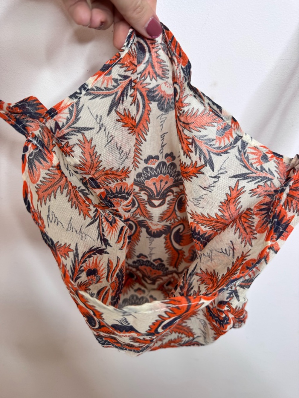 Free People Red and Navy Floral Crossbody Bag - Picture 3 of 5